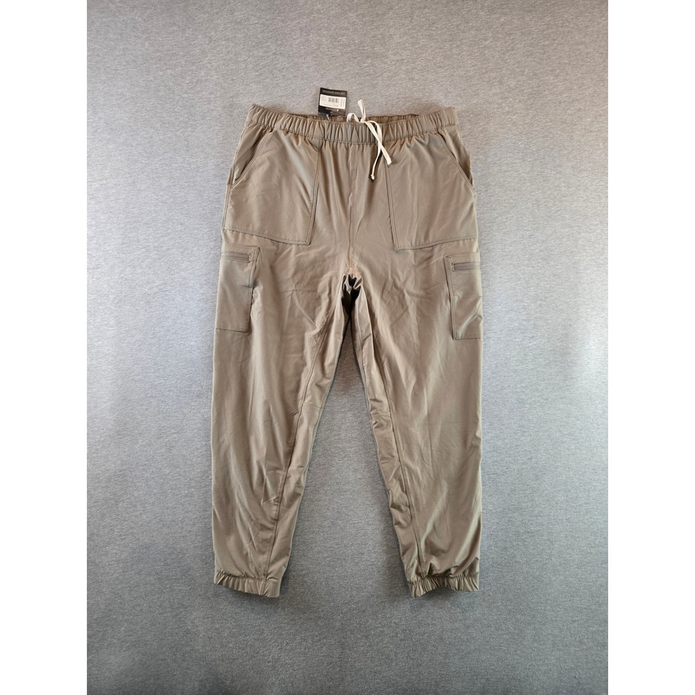 Eddie Bauer Pants‎ Women 14 Brown Driftwood Flexion Lined 2.0 Cargo Joggers NEW